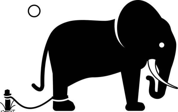 Illustrazione Vettoriale Minimalista Dell Elefante — Vettoriale Stock