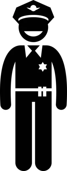 Minimalistyczny Wektor Ilustracji Koncepcji Policji — Wektor stockowy