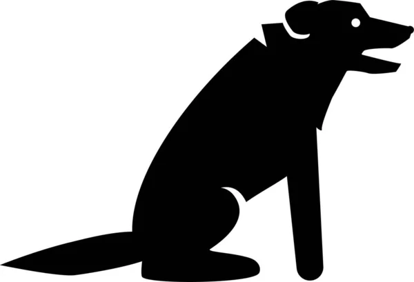 Μινιμαλιστική Διανυσματική Απεικόνιση Της Δράσης Σκύλου — Διανυσματικό Αρχείο