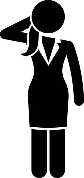 Ilustración Vectorial Minimalista Líder Mujer Negocios — Vector de stock