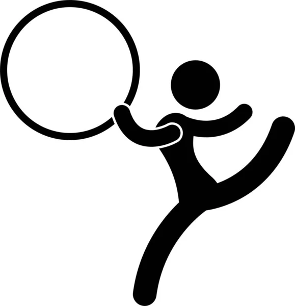 Juego Deporte Interior Juego Atletismo Icono Signo Símbolo Pictograma — Vector de stock