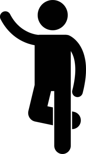 Různé Stojící Pózy Poses Human Man People Stick Figurka Stickman — Stockový vektor