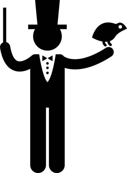 Tovenaar Magic Show Pictogram Pictogram — Stockvector