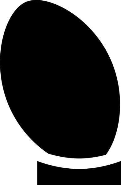Illustration Vectorielle Minimaliste Balle Rugby — Image vectorielle
