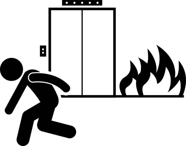 Ilustración Vectorial Minimalista Concepto Emergencia Contra Incendios — Vector de stock