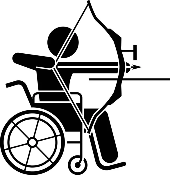 Illustrazione Minimalista Del Concetto Sport Disabili — Vettoriale Stock