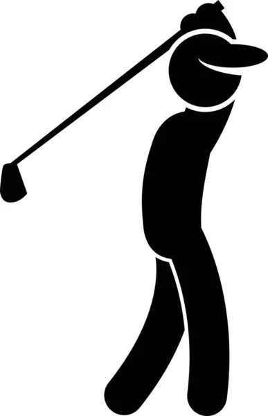 ゴルフの概念のミニマリズム ベクトル図 — ストックベクタ