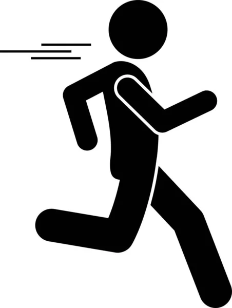 Ilustração Vetorial Minimalista Running Man —  Vetores de Stock