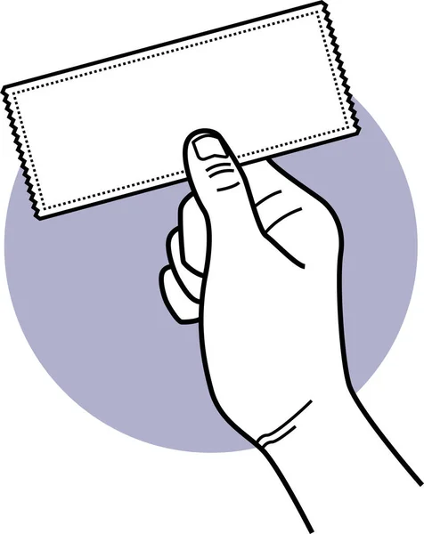 Ilustração Vetorial Minimalista Cartão Mão Humana —  Vetores de Stock
