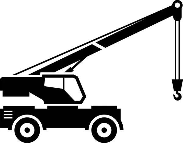 Ilustración Vectorial Minimalista Del Vehículo Construcción — Vector de stock