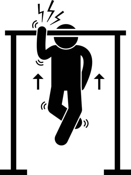 Illustrazione Vettoriale Minimalista Concetto Allenamento Fisico Estremo — Vettoriale Stock