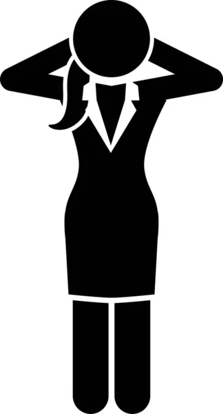 Illustration Vectorielle Minimaliste Leader Femme Affaires — Image vectorielle