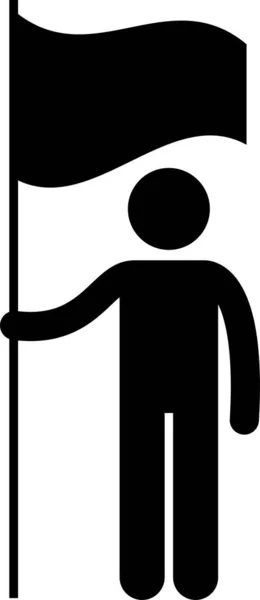 Man Met Willekeurige Objecten Stick Figuur Pictogram Pictogrampictogrammen — Stockvector