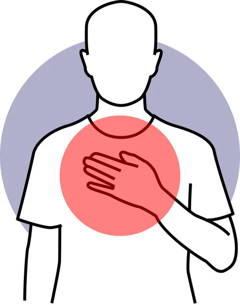 Dolor Corporal Personas Icono Signo Pictograma Símbolo — Vector de stock