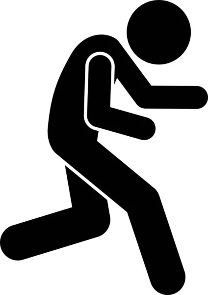 Ilustração Vetorial Minimalista Running Man —  Vetores de Stock