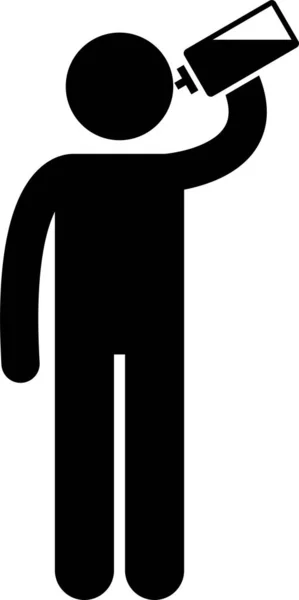 Azione Umana Posa Posture Figura Bastone Pittogramma Icone — Vettoriale Stock