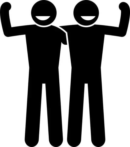Menschen Und Menschen Verschiedener Körpergrößen Und Körpergrößen Sind Symbole Strichmännchen — Stockvektor
