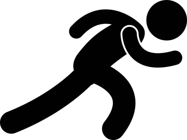 Sport Field Track Game Zwycięzca Zawodów Lekkoatletycznych Celebration Icon Symbol — Wektor stockowy