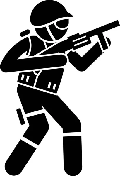 Swat Special Weapons Tactics Icons Stickman Pictogram Set Depicts Swat Stock Illustration