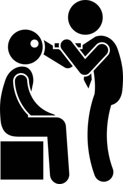 Minimalist vektör illüstrasyonu, göz bilimi kavramı