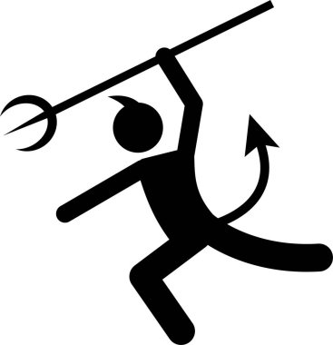 Şeytan Melek Arkadaş Düşman Simgesi İşaretli Pictogram