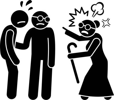 Minimalist vektör illüstrasyonu, gay sosyal problem kavramı