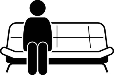 Uyku yatağının minimalist vektör çizimi