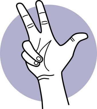 El ve avuç içi hareketleri. Çeşitli el ve el hareketleri pozlarının vektör çizimleri.