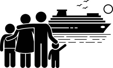 Ulaşım simgesinin vektör illüstrasyonu