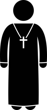 Minimalist vektör illüstrasyonu, Hıristiyanlık kavramı