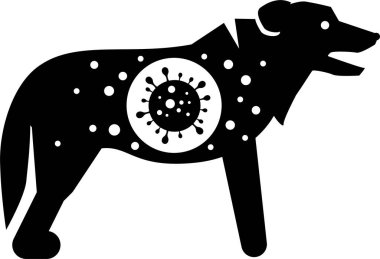 Minimalist vektör illüstrasyonu, koronavirüs kavramı