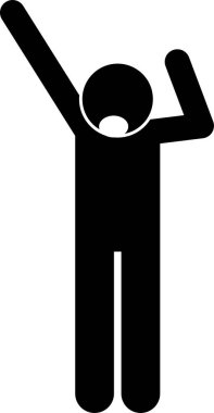 Çeşitli Temel İnsan Dili Vücut Dili Pozisyonları Yapıştırıcı Yapıştırıcı Resim Simgeleri Ayarlandı