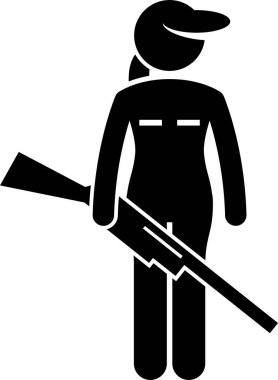 Kadın işi veya meslek kavramının minimalist vektör illüstrasyonu 