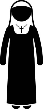 Minimalist vektör illüstrasyonu, Hıristiyanlık kavramı
