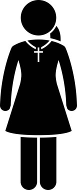 Minimalist vektör illüstrasyonu, Hıristiyanlık kavramı