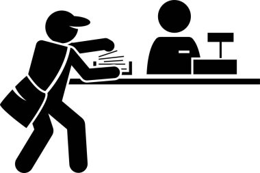 Broşür dağıtma kavramının minimalist vektör illüstrasyonu 