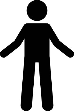 İnsan vücut hareketinin minimalist vektör çizimi