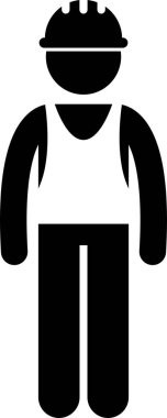 Yıkıcı İşçi Yapı Çubuğu Şekil Resim Simgesini Yıkdı