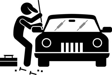 Suç kavramının minimalist vektör illüstrasyonu 