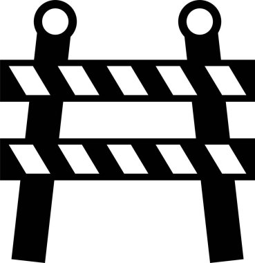 Yol inşa çitlerinin minimalist vektör illüstrasyonu