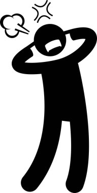 negatif kişilik simgesi, vektör illüstrasyonu