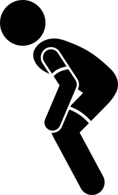 Ragbi oyuncusunun minimalist vektör çizimi