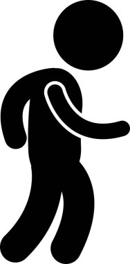 minimalist vektör illüstrasyonu, yaşlanma kavramı