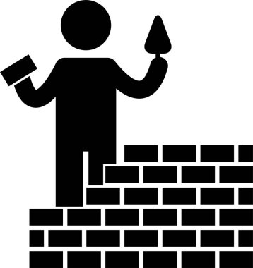 Servis tamircisinin minimalist vektör illüstrasyonu