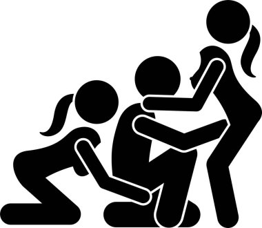 Grup seks kavramının vektör illüstrasyonu 