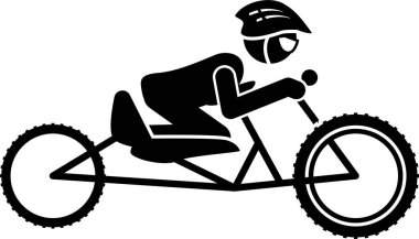 Engelli kişi macera konseptinin minimalist vektör illüstrasyonu 