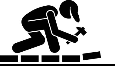 İnşaat işçisi kavramının minimalist vektör illüstrasyonu  