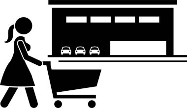 lojistik konsept simgesi, vektör illüstrasyonu