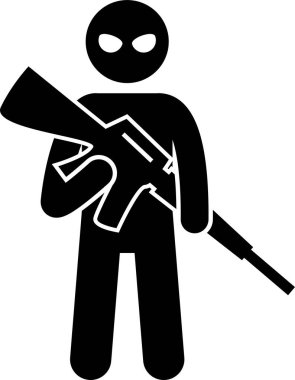 Terörist Terörizm İntihar Bombacısı Şekil Resim Simgeleri