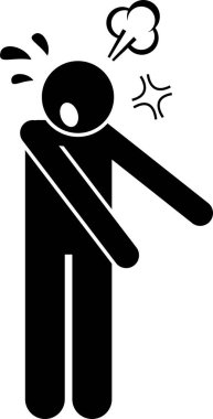 negatif kişilik simgesi, vektör illüstrasyonu